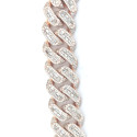 Rose Gold Bagutte And Round Diamonds Cuban